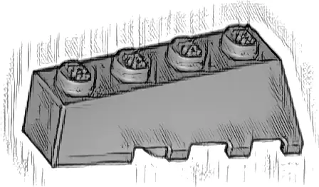 Wedge 4 x 2 Sloped Left