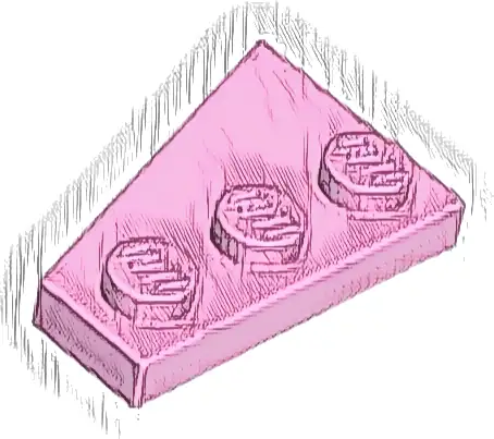 Wedge, Plate 3 x 2 Right