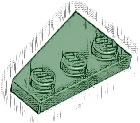 Wedge, Plate 3 x 2 Right