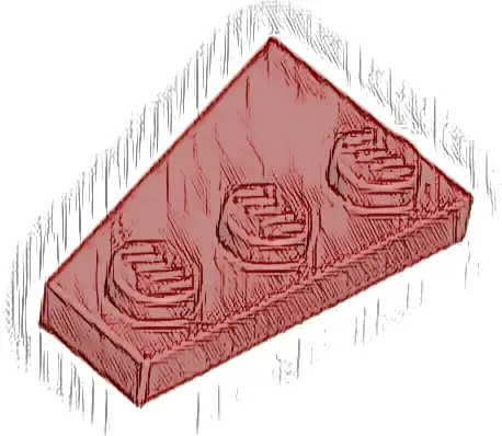 Wedge, Plate 3 x 2 Right