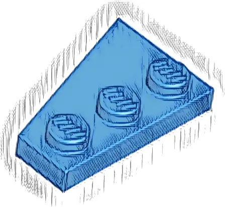 Wedge, Plate 3 x 2 Right