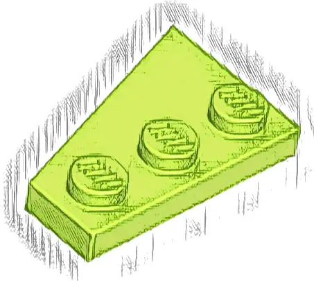 Wedge, Plate 3 x 2 Right