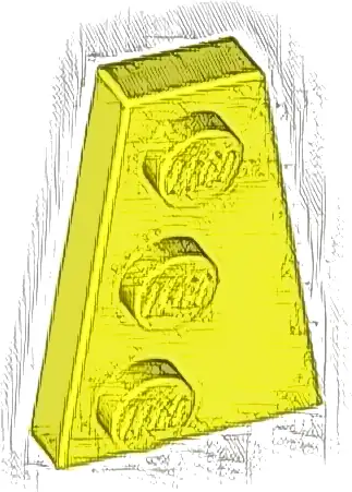 Wedge, Plate 3 x 2 Right