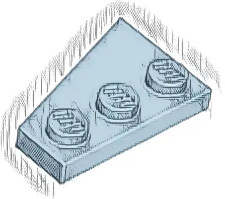 Wedge, Plate 3 x 2 Right