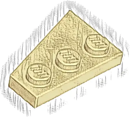 Wedge, Plate 3 x 2 Right