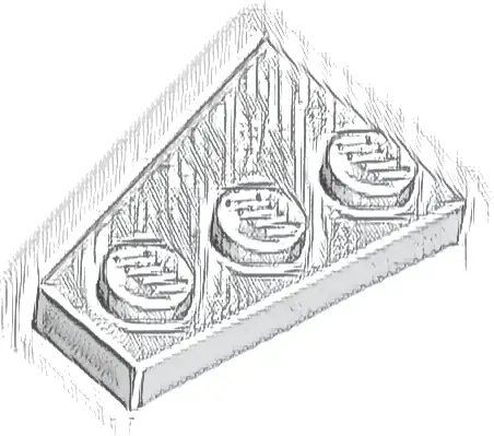 Wedge, Plate 3 x 2 Right