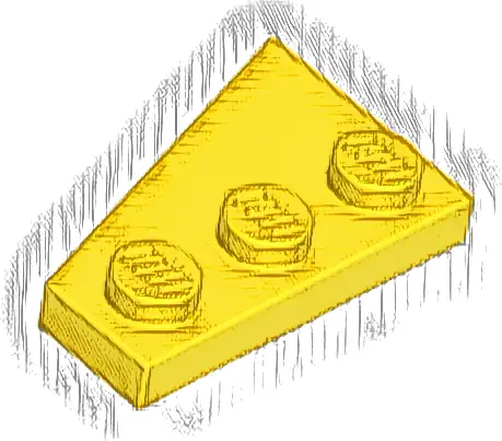 Wedge, Plate 3 x 2 Right