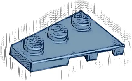 Wedge, Plate 3 x 2 Left