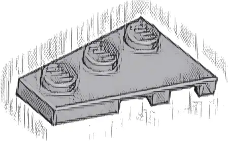 Wedge, Plate 3 x 2 Left