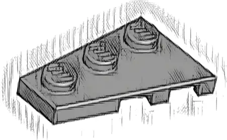 Wedge, Plate 3 x 2 Left