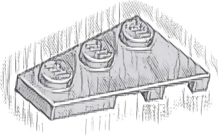 Wedge, Plate 3 x 2 Left