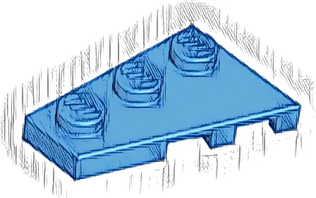Wedge, Plate 3 x 2 Left