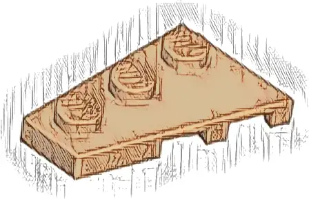 Wedge, Plate 3 x 2 Left