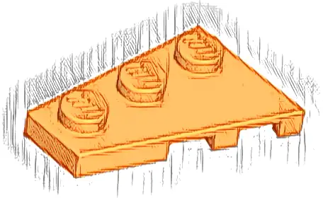 Wedge, Plate 3 x 2 Left