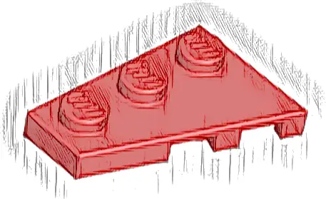 Wedge, Plate 3 x 2 Left