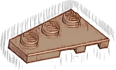 Wedge, Plate 3 x 2 Left