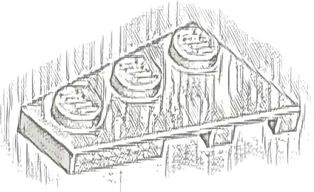 Wedge, Plate 3 x 2 Left