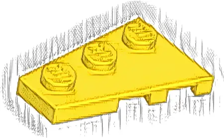 Wedge, Plate 3 x 2 Left