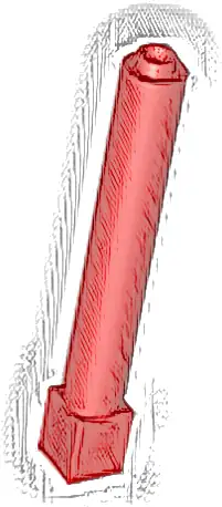 Support 1 x 1 x 6 Solid Pillar