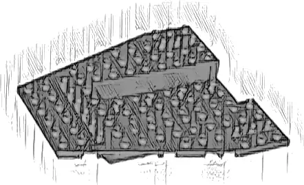 Vehicle, Base 12 x 12 x 1 1/3 with 8 x 4 Recessed Center and 8 Holes