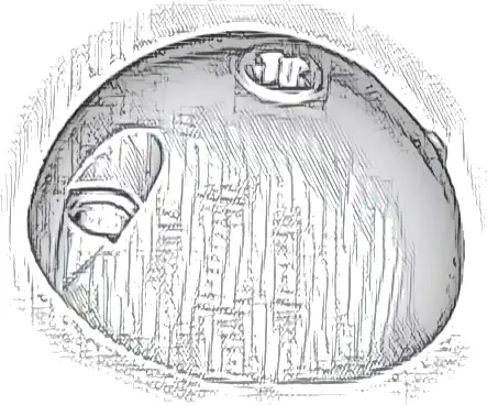 Cylinder Hemisphere 5 x 5, Axle Hole in Center and 2 Pin Holes