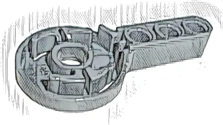 Technic Rotation Joint Disk with Large Pin Hole and 3L Liftarm Thick