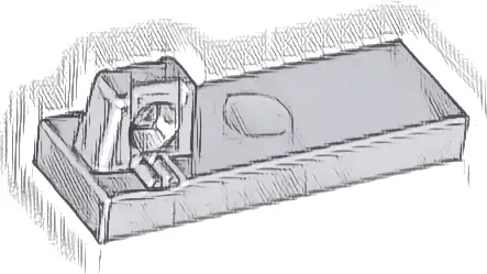 Hinge Tile 1 x 3 Locking with 1 Finger on Top