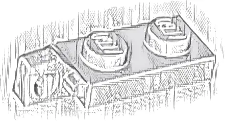 Hinge Plate 1 x 2 Locking with 1 Finger on End without Bottom Groove