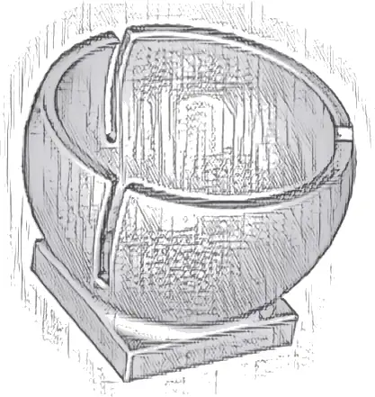 Cylinder Hemisphere 3 x 3 Ball Turret Socket with 2 x 2 Base