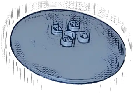 Dish 6 x 6 Inverted (Radar) - Solid Studs