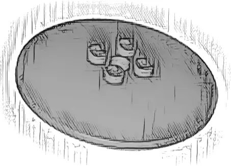 Dish 6 x 6 Inverted (Radar) - Solid Studs