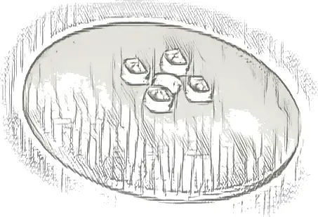 Dish 6 x 6 Inverted (Radar) - Solid Studs