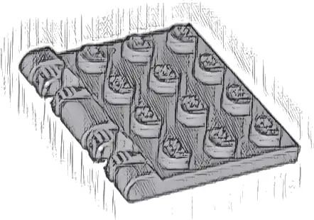 Hinge Plate 3 x 4 Locking Dual 2 Fingers