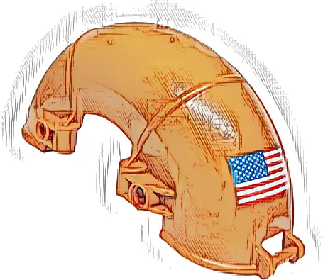 Technic, Panel Car Mudguard Arched 15 x 5 x 7 with United States of America (USA) Flag Pattern Side A