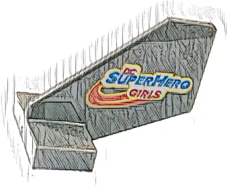 Tail Shuttle, Small with 'DC SUPER HERO GIRLS' Pattern