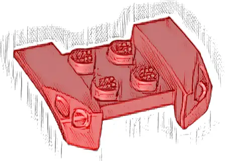 Vehicle, Mudguard 2 x 4 with Headlights Overhang