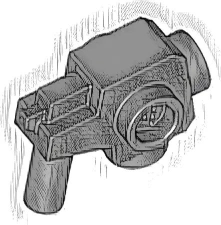 Minifigure, Weapon Gun, Blaster with Studs on Sides, Bottom, and Front