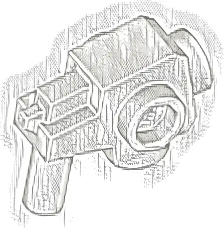 Minifigure, Weapon Gun, Blaster with Studs on Sides, Bottom, and Front