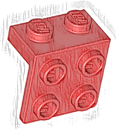 Bracket 1 x 2 - 2 x 2