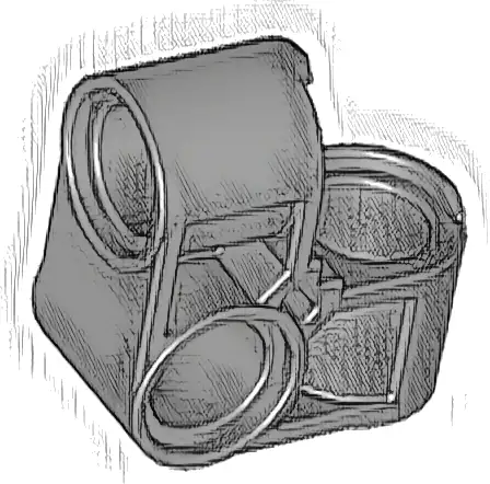 Technic, Pin Connector Perpendicular 2 x 2 Bent