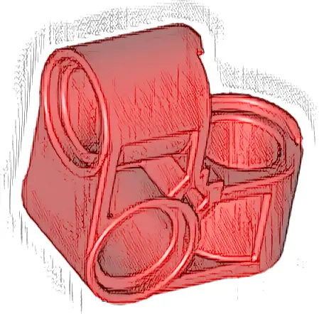 Technic, Pin Connector Perpendicular 2 x 2 Bent