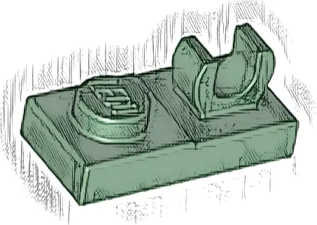 Plate, Modified 1 x 2 with Open O Clip on Top