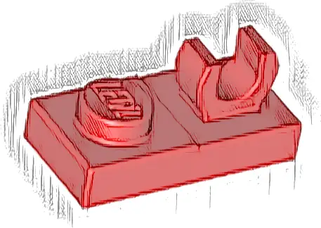 Plate, Modified 1 x 2 with Open O Clip on Top