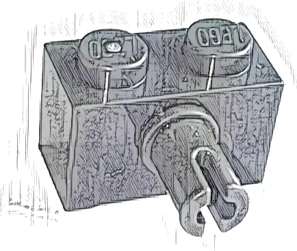 Brick, Modified 1 x 2 with Pin and Bottom Stud Holder