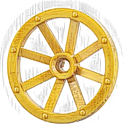 Wheel Wagon Large 33mm D., Hole Notched for Wheels Holder Pin