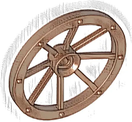 Wheel Wagon Large 33mm D., Hole Notched for Wheels Holder Pin