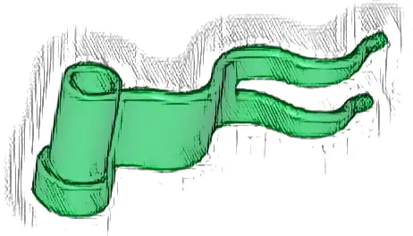 Flag 4 x 1 Wave Right