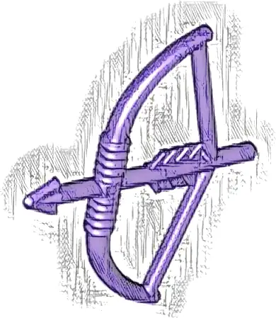 Minifigure, Weapon Bow, Longbow with Arrow Drawn