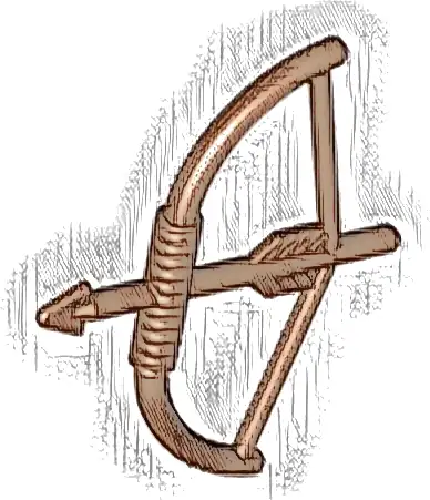 Minifigure, Weapon Bow, Longbow with Arrow Drawn