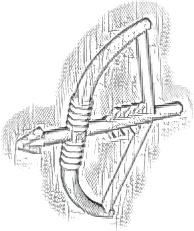 Minifigure, Weapon Bow, Longbow with Arrow Drawn